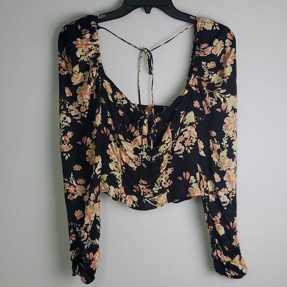 Free People Hilary Printed Blouse Size XS - Picture 2 of 8